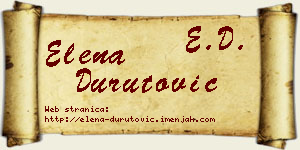 Elena Durutović vizit kartica